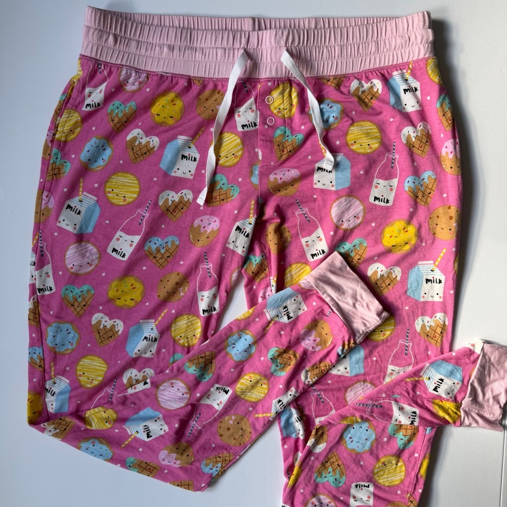 Little Sleepies Cookies & Milk Pajama Pants, Bamboo Size Small - Picture 5 of 9